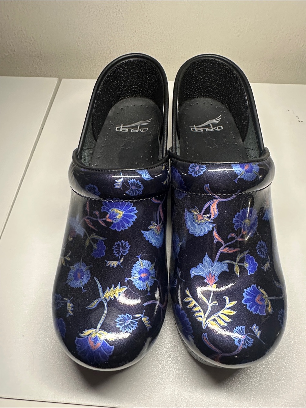 Women’s Black Floral Clogs - Dansko - Picture 2 of 3